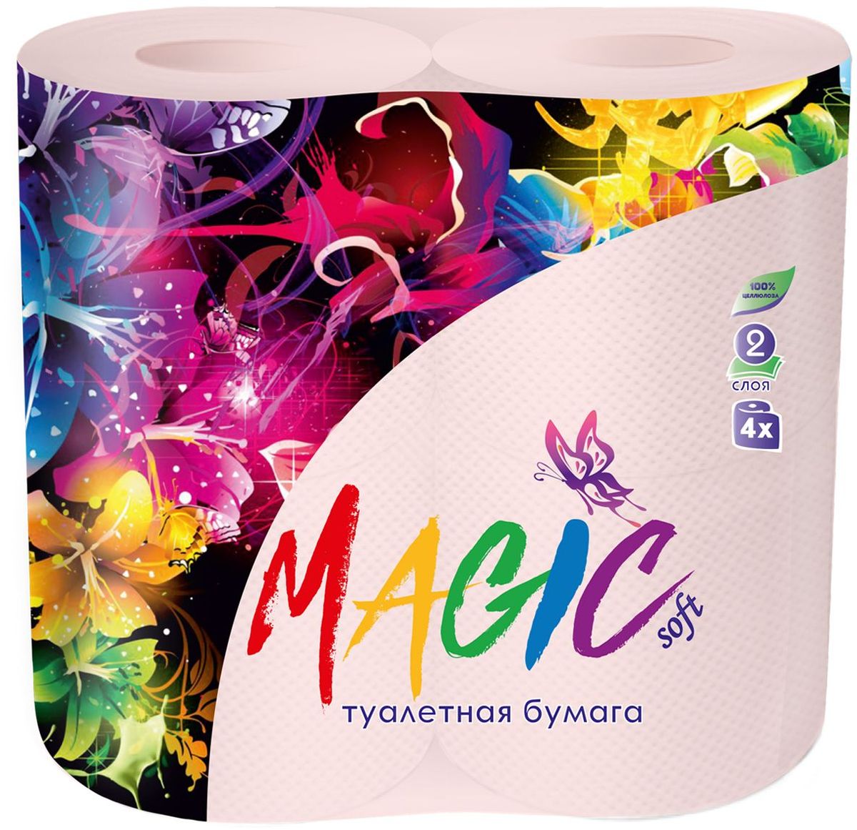 Туалетная бумага Magic Soft, цвет: розовый, 4 рулона20034 Туалетная бумага Magic Soft, цвет: розовый, 4 рулона20034Для бытового и санитарно-гигиенического назначения. Одноразового использования.