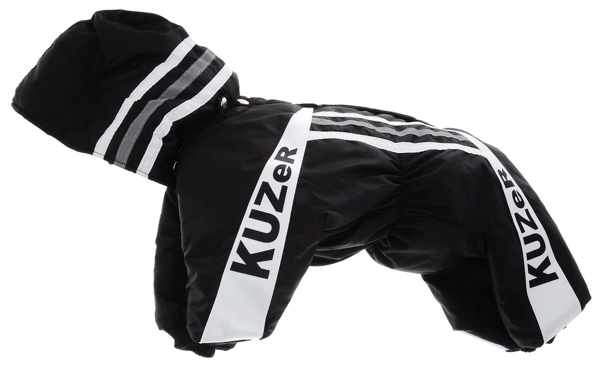 Комбинезон для собак Kuzer-Moda Игла, утепленный, для мальчика, цвет: черный, белый. Размер MKZ000509 Комбинезон для собак Kuzer-Moda Игла, утепленный, для мальчика, цвет: черный, белый. Размер MKZ000509Комбинезон для собак Kuzer-Moda Игла отлично подойдет для прогулок в прохладную погоду. Комбинезон изготовлен из прочной, ткани, которая сохранит тепло и обеспечит отличный воздухообмен. Комбинезон с капюшоном застегивается на кнопки, благодаря чему его легко надевать и снимать. Капюшон пристегивается при помощи кнопок. Ворот, низ рукавов и брючин оснащены трикотажными резинками, которые мягко обхватывают шею и лапки, не позволяя просачиваться холодному воздуху. Изделие снабжено светоотражающей лентой. На пояснице имеются затягивающиеся шнурки, которые также не позволяют проникнуть холодному воздуху. Благодаря такому комбинезону простуда не грозит вашему питомцу, и он не даст любимцу продрогнуть на прогулке. Длина по спинке 31 см.