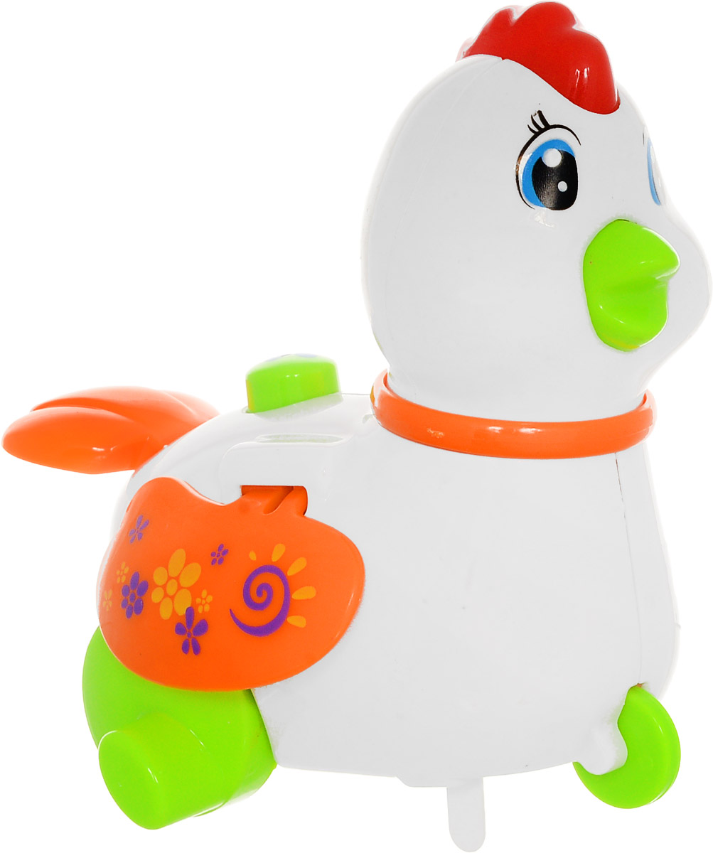 Huile Toys Заводная игрушка Курочка559_белый Huile Toys Заводная игрушка Курочка559_белыйЗаводная игрушка Huile Toys Курочка привлечет внимание вашего малыша и не позволит ему скучать! Игрушка выполнена из безопасного материала и оснащена световыми и звуковыми эффектами. Для запуска игрушки поверните заводной ключ по часовой стрелке до упора. Заводная игрушка поможет ребенку в развитии воображения, мелкой моторики рук, концентрации внимания и цветового восприятия.