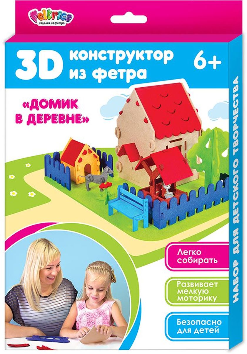 Feltrica 3D-конструктор из фетра Домик4627104426879 Feltrica 3D-конструктор из фетра Домик46271044268793D-конструктор из фетра - это увлекательное путешествие в мир творчества и фантазии. Способствует развитию мелкой моторики, координации и воображения.