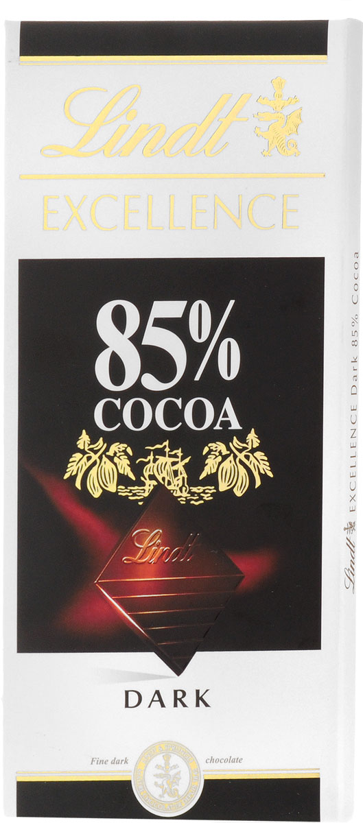 Lindt Excellence горький шоколад 85% какао, 100 г3046920028363 Lindt Excellence горький шоколад 85% какао, 100 г3046920028363Великолепный горький шоколад с сильным ароматом и насыщенным вкусом какао, идеально сбалансированным – не слишком горьким и в меру сладким. Шоколад отличает утонченный аромат сухих фруктов и лакрицы. Уважаемые клиенты! Обращаем ваше внимание, что полный перечень состава продукта представлен на дополнительном изображении.