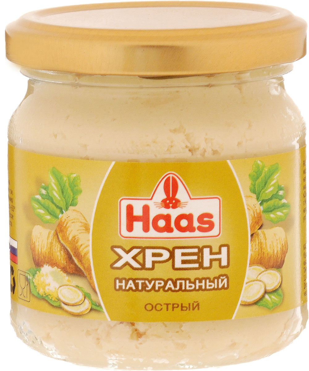 Haas хрен натуральный острый, 200 г52131 Haas хрен натуральный острый, 200 г52131Хрен натуральный знакомый всем классический острый соус к мясу или рыбе. Уважаемые клиенты! Обращаем ваше внимание, что полный перечень состава продукта представлен на дополнительном изображении.