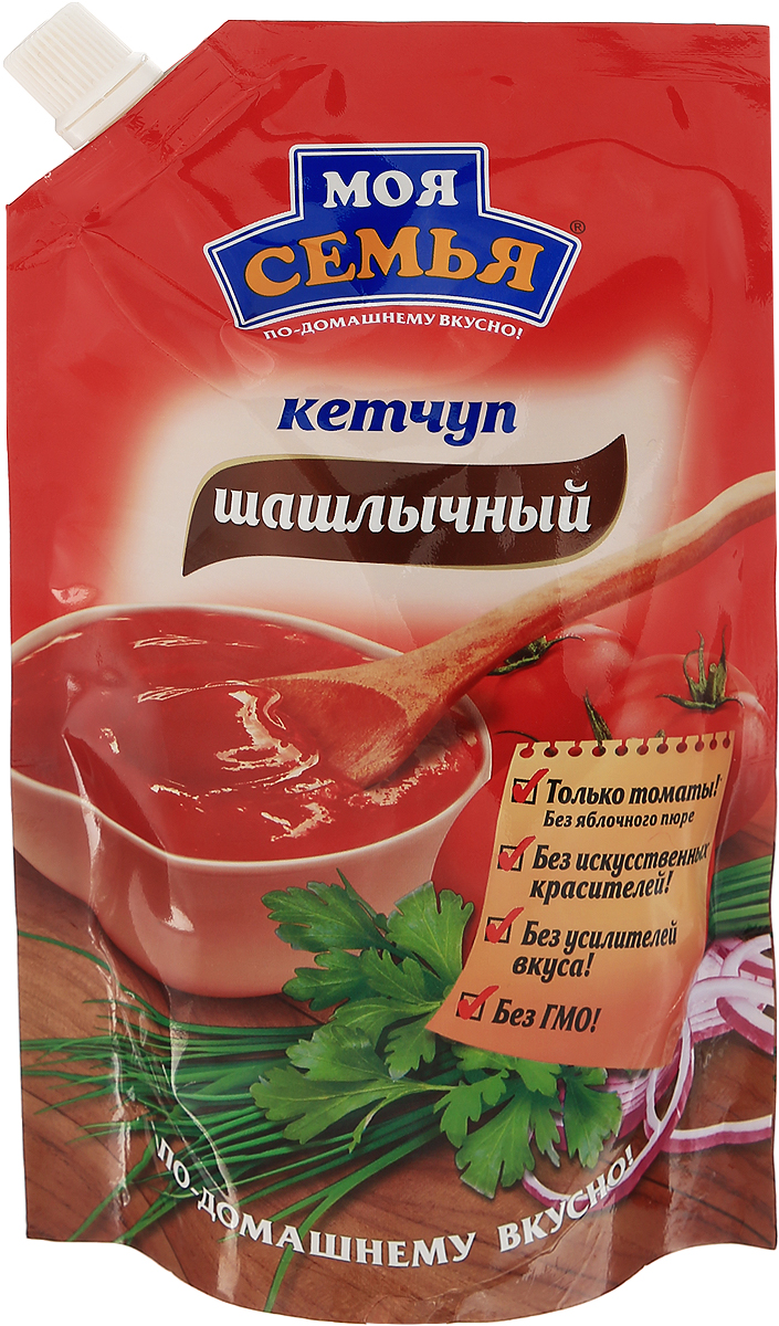 Моя семья кетчуп Шашлычный, 330 г75980012 Моя семья кетчуп Шашлычный, 330 г75980012Кетчуп Моя Семья Шашлычный - это домашний вкус спелых томатов с ароматными специями. Он идеально подходит к простым и любимым блюдам, которые ежедневно готовят в каждой семье. Уважаемые клиенты! Обращаем ваше внимание, что полный перечень состава продукта представлен на дополнительном изображении.