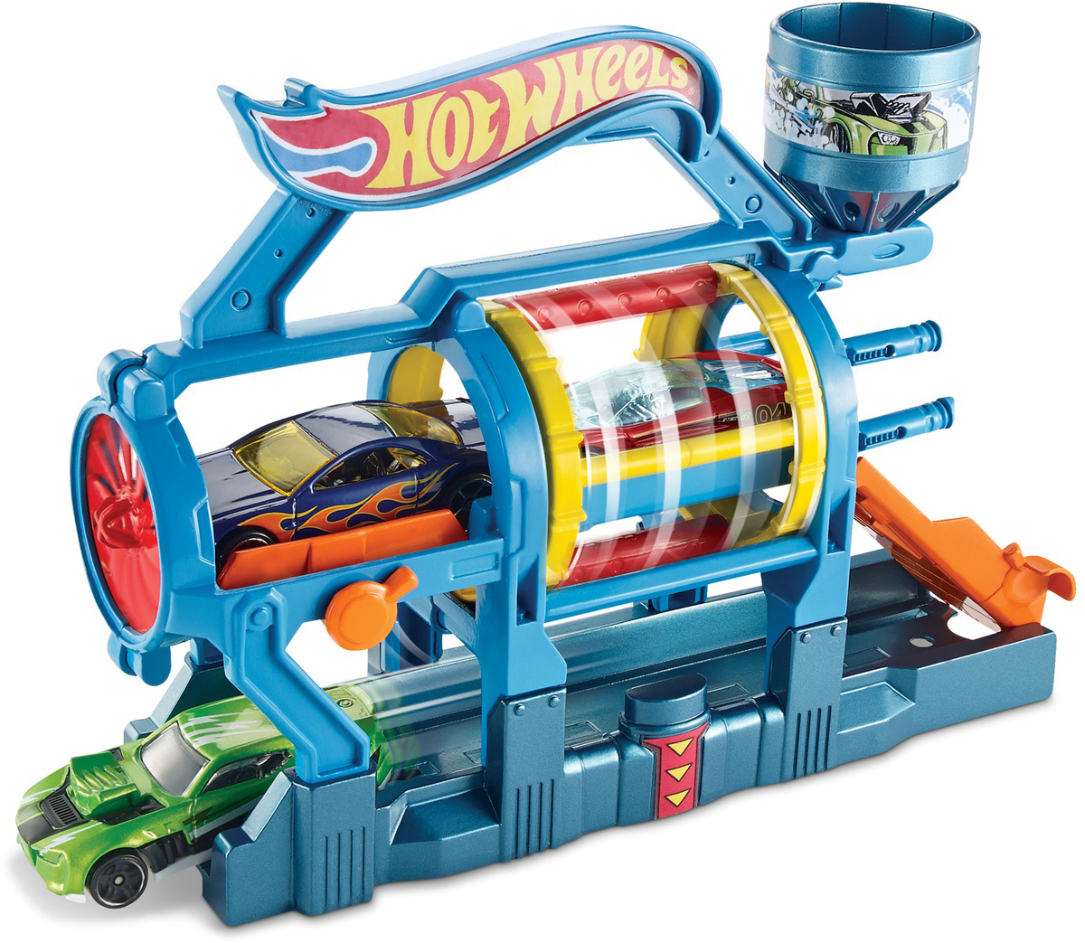 Hot Wheels Игровой набор Турбо автомойкаDWK99_DWL00 Hot Wheels Игровой набор Турбо автомойкаDWK99_DWL00Игровой набор Hot Wheels Турбо автомойка привлечет внимание вашего ребенка и не позволит ему скучать. В набор входят элементы для сборки турбо автомойки. Поистине грандиозное сооружение, большая турбо автомойка способна моментально вымыть даже самую грязную машину. Любой набор можно соединить с другим трековым набором Hot Wheels. Дети могут коллекционировать наборы и соединять их друг с другом - веселье будет бесконечным! Порадуйте вашего ребенка таким замечательным подарком!