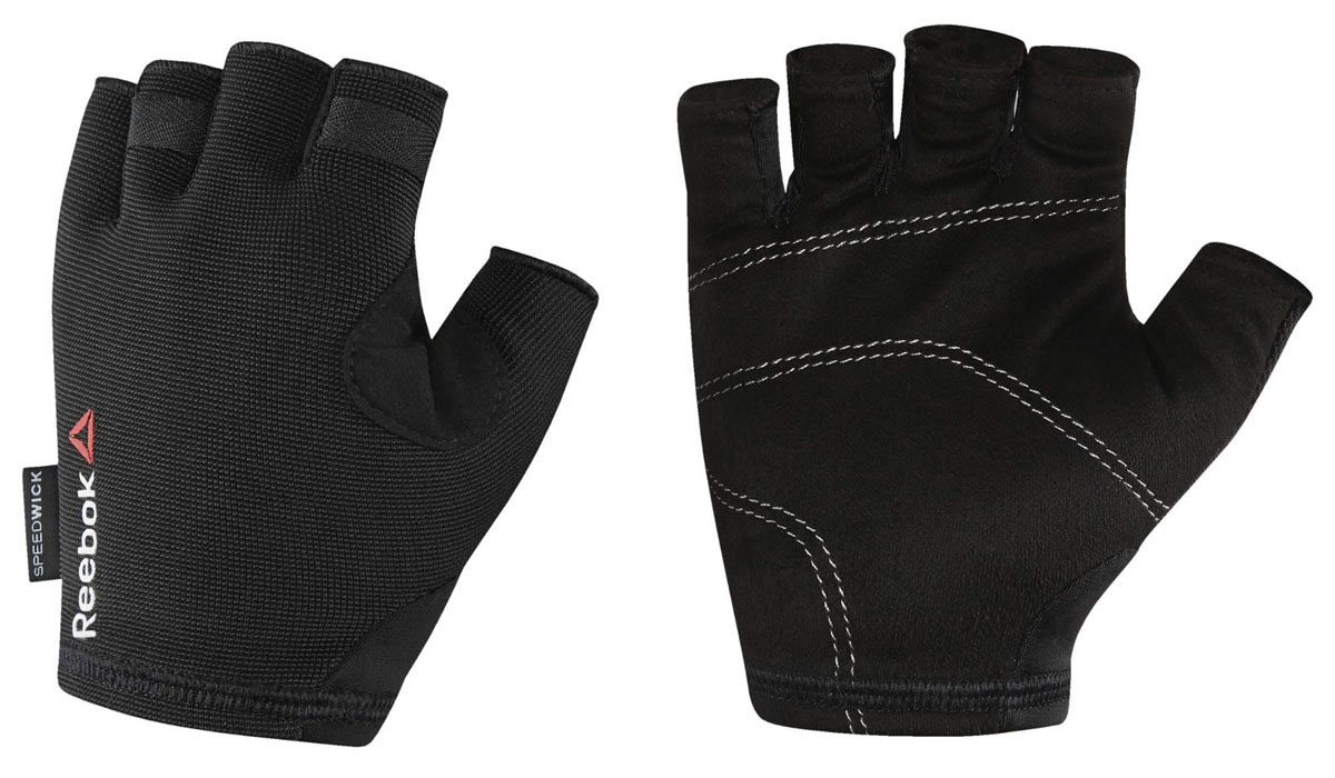 Перчатки для фитнеса Reebok Os U Training Glove, цвет: черный. BK6288. Размер S (18)BK6288 Перчатки для фитнеса Reebok Os U Training Glove, цвет: черный. BK6288. Размер S (18)BK6288Надежная защита рук Защити свои руки во время самой интенсивной тренировки Подкладка с внутренней стороны ладони защитит от натирания и обеспечит уверенный хват А благодаря системе быстрой вентиляции ты будешь ощущать сухость, независимо от нагрузки Перчатки очень легко снимаются – на кончиках пальцах есть специальные петельки Материал: 88% нейлон/12% эластан, сетчатый материал для вентиляции и комфорта Специальные ярлычки для удобного снимания Силиконовые вставки на ладонях для амортизации и защиты Сетчатые вставки для вентиляции и отвода влаги Вставка из микрофибровой замши для комфорта и удаления влаги