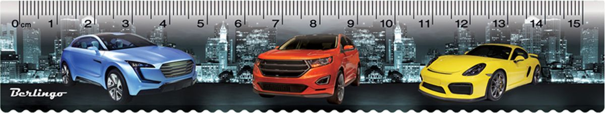 Berlingo Линейка Машинки 15 смPR_00415 Berlingo Линейка Машинки 15 смPR_00415Линейка Berlingo Машинки из пластика длиной 15 см имеет безопасные закругленные края. Каждая линейка упакована в пласиковый пакет с европодвесом.