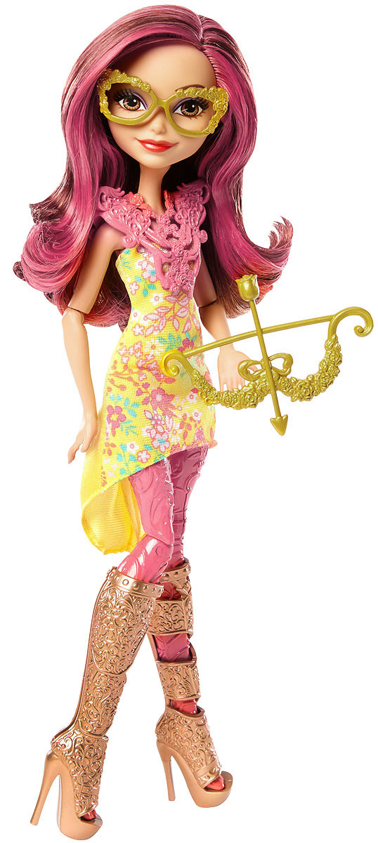 Ever After High Кукла Лучница Розабелла БьютиDVH82_DVH80 Ever After High Кукла Лучница Розабелла БьютиDVH82_DVH80Придумывайте невероятные сюжеты с куклами Ever After High, которые решили научиться стрельбе из лука! Кукла держит в руках очаровательный лук со стрелой. Каждая кукла одета в платье с цветочным узором и леггинсы ее любимого цвета. Потрясающие туфли и стильный защитный жилет дополняют наряд. К каждому образу подобраны изящные аксессуары. Банни Бланк надела ободок с ушками, а Розабелла - очки. Куклы-лучницы Ever After High готовы веселиться! В комплекте с куклой: лук и очки.