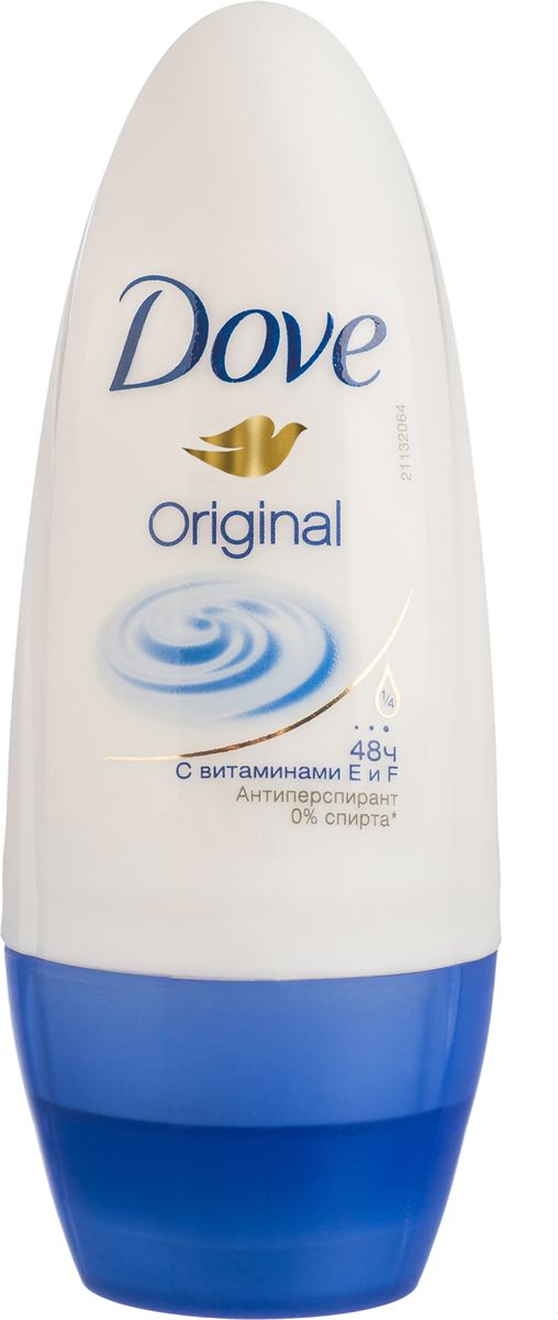 Dove Антиперспирант ролл Оригинал 50 мл21133872 Dove Антиперспирант ролл Оригинал 50 мл21133872Антиперсипрант Dove Оригинал обеспечивает защиту от пота на 48 часов и на 1/4 состоит из особенного увлажняющего крема, который способствует восстановлению кожи после бритья, делая ее более гладкой и нежной.