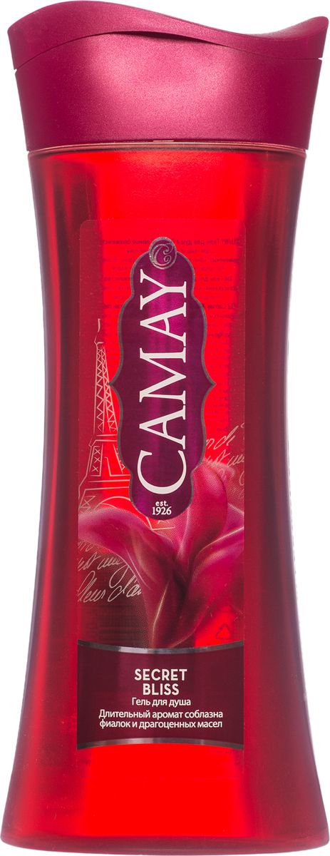 CAMAY Гель для душа Тайное блаженство 250мл0530026 CAMAY Гель для душа Тайное блаженство 250мл0530026Гель для душа Secret Bliss (Тайное блаженство) с соблазнительным ароматом фиалок и драгоценных масел создан для чувственных натур. Гель мягко очистит кожу, делая ее нежной и ухоженной.