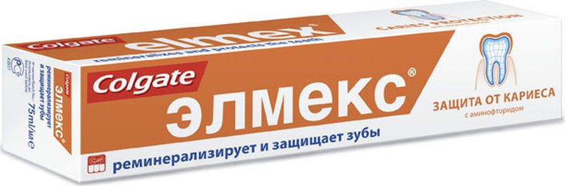 Elmex Зубная паста Защита от кариеса 75мл040405252 Elmex Зубная паста Защита от кариеса 75мл040405252Зубная паста 75мл -1шт Оптимальное содержание фторида в зубной пасте для взрослых: 1400 ppm F- Высокоэффективная защита от кариеса в течение длительного времени