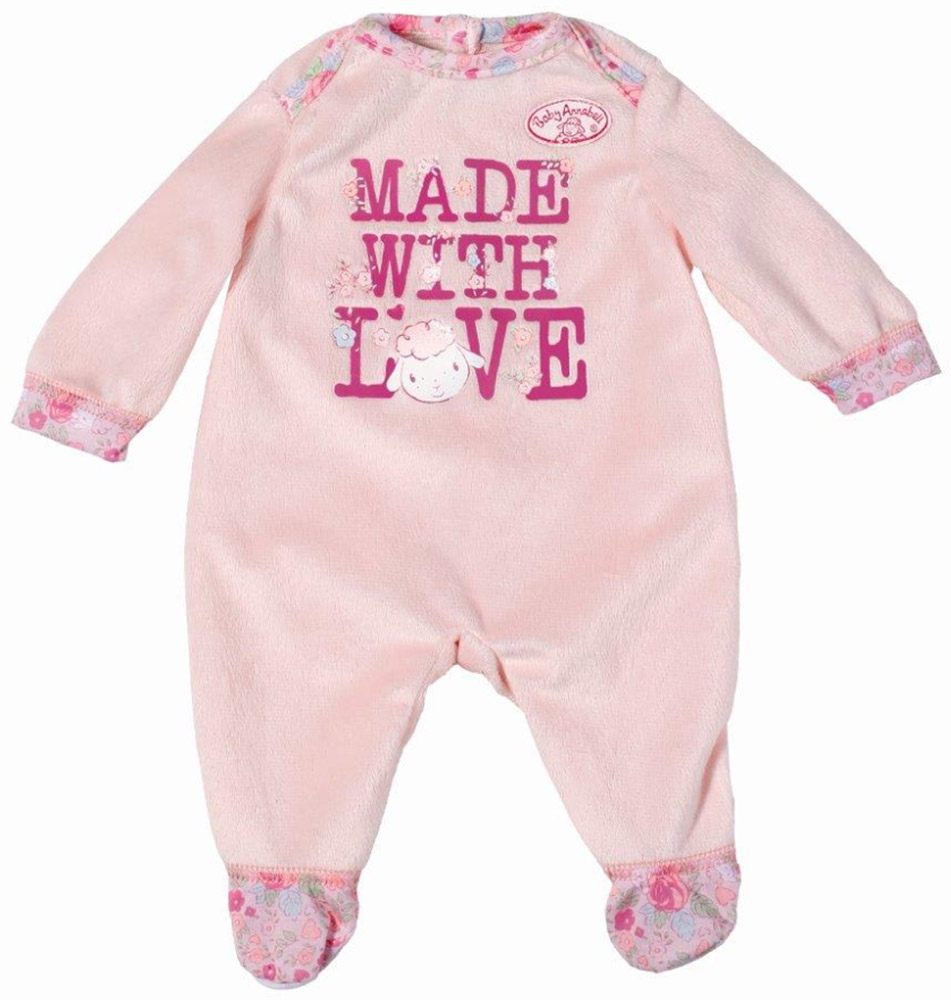 Baby Annabell Комбинезон для куклы цвет светло-розовый794-548_светло-розовый Baby Annabell Комбинезон для куклы цвет светло-розовый794-548_светло-розовыйКомбинезон для куклы подходит ко всем куклам серии Baby Annabell высотой 46 см. Очаровательный плюшевый комбинезончик с длинными рукавами украшен аппликацией с изображением овечки. Сзади застегивается на липучку, благодаря чему очень легко снимается и надевается. Одежда выполнена из высококачественного текстиля, гипоаллергенного и полностью безопасного для здоровья ребенка. Все девочки очень любят переодевать своих кукол, создавая новые образы, а с наборами одежды Baby Annabell образы можно менять хоть каждый день.