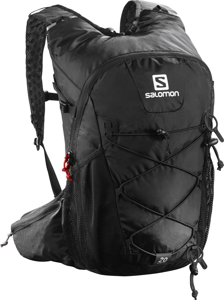 Рюкзак спортивный Salomon Evasion 20, цвет: черный, 20 л. L38239200L38239200 Рюкзак спортивный Salomon Evasion 20, цвет: черный, 20 л. L38239200L38239200Рюкзак Salomon Evasion 20 выполнен из высококачественного полиамида и полиэстера. Рюкзак имеет одно вместительное отделение и закрывается на застежку-молнию. Рюкзак оснащен мягкими удобными лямками, длина которых регулируется с помощью пряжек. На внешней стороне расположены два открытых кармана-сетки. Устойчивый и комфортный рюкзак Evasion 20 имеет фиксаторы для палок и другого снаряжения, необходимого во время однодневного похода.