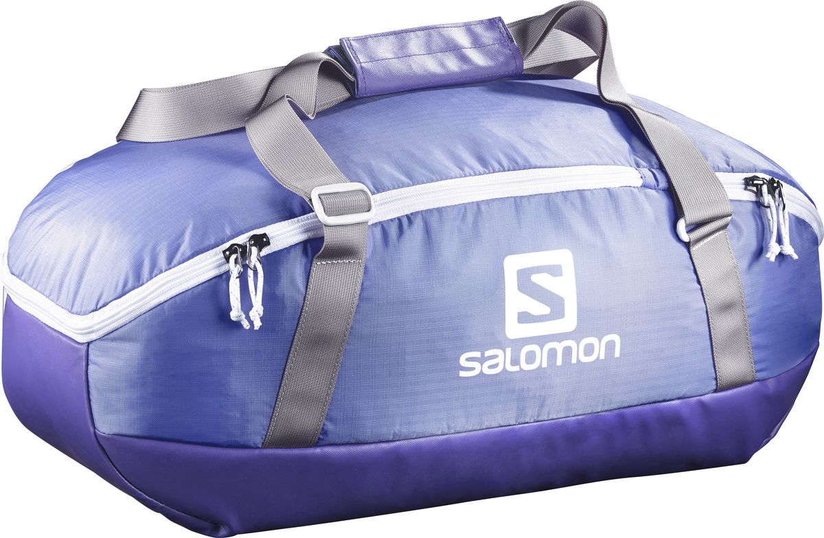 Сумка спортивная Salomon Prolog 40, цвет: сиреневый, 40 лL39280400 Сумка спортивная Salomon Prolog 40, цвет: сиреневый, 40 лL39280400Сумка Salomon Prolog 40 выполнена из качественного полиэстера и оформлена принтом с изображением логотипа бренда. Сумка оснащена удобными ручками и закрывается на застежку-молнию. Внутри расположено вместительное отделение, которое содержит небольшой вшитый карман на молнии для мелочей. Небольшая сумка Prolog Bag удобна для похода в спортивный зал. Прочное непромокаемое дно надежно защитит вещи на любой поверхности.