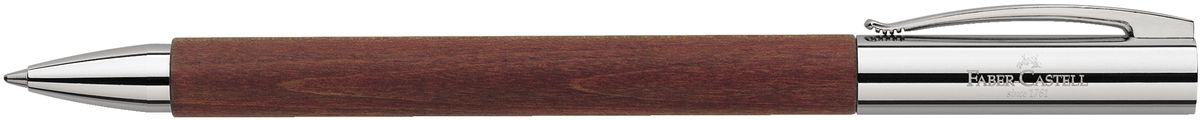Faber-Castell Ручка шариковая Ambition Birnbaum M148131 Faber-Castell Ручка шариковая Ambition Birnbaum M148131Шариковая ручка высшего качества корпус изготовлен из грушевого дерева оба конца из хромированного шлифованного металла упругий клип поворотный механизм twist объемный черный стержень М индивидуальная подарочная упаковка