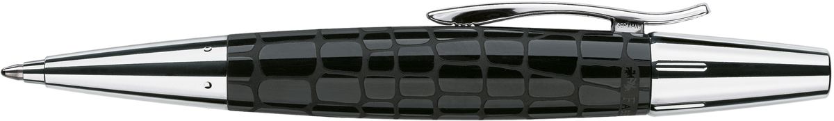 Faber-Castell Ручка шариковая E-motion Edelharz Croco148350 Faber-Castell Ручка шариковая E-motion Edelharz Croco148350Шариковая ручка высшего качества черный корпус изготовлен из редкой полимерной смолы оба конца из хромированного шлифованного металла упругий клип поворотный механизм twist объемный черный стержень В индивидуальная подарочная упаковка