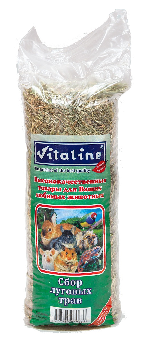Сено для грызунов Vitaline, сбор луговых трав, 400 г342 Сено для грызунов Vitaline, сбор луговых трав, 400 г342Сено для грызунов - 100% натуральный продукт. Изготовлен из специально выращенных луговых трав в экологически чистых районах средней полосы России. Высокое качество данной продукции достигается с помощью нескольких стадий обработки сырья на специальном оборудовании. Гигиенический сертификат на упаковочный материал 77.01.04.229.П.06967.04.4 от 01.01.04. Хранение продукции: Хранить при температуре 20 градусов по Цельсию и относительной влажности не более 80%. Хранить в сухом месте. Срок годности не менее 3 лет (не ограничен).