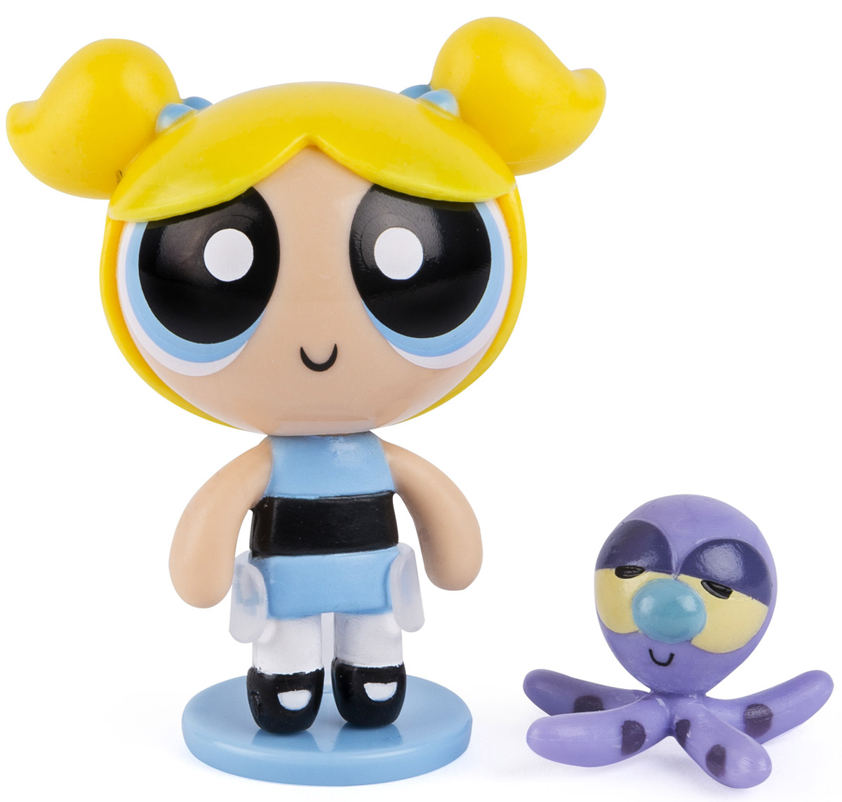 Powerpuff Girls Фигурка Пузырек с питомцем22312_Пузырек с питомцем Powerpuff Girls Фигурка Пузырек с питомцем22312_Пузырек с питомцемАнимационный мультсериал Суперкрошки повествует о приключениях маленьких девочек, ставших результатом неудачного опыта профессора Утония, мечтавшего создать идеальную девочку. Но при смешивании необходимых ингредиентов в смесь случайно попало неизвестное химическое вещество, и итог эксперимента оказался неожиданным для всех: девочки получились вовсе не идеальными, но зато обладали сверхспособностями! А назвали их Суперкрошками. С тех пор невероятные способности помогают девочкам бороться с силами зла и защищать свой город Таунсвилль. Пузырек - лидер Суперкрошек. Добрая и жизнерадостная, белокурая девочка знает много языков, а ее основная суперспособность - это умение разговаривать с животными. В наборе вы найдете фигурку Суперкрошки и ее любимого питомца - осьминога.