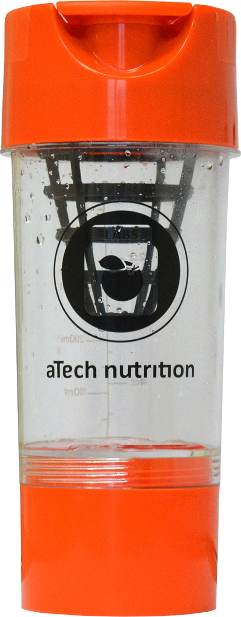 Шейкер aTech Nutrition Циклон, 0,6 л4630019671463 Шейкер aTech Nutrition Циклон, 0,6 л4630019671463Современный шейкер типа циклон станет вашим незаменимым помощником в любом приключении! Сетка в виде конуса обеспечит максимально быстрое и качественное перемешивание содержимого шейкера. Объём дополниетльного контейнера составляет порядка 200 мг. В нем Вы можете хранить спортивные добавки. Когда они Вам понадобится, просто открутите контейнер и высыпьте всё содержимое в шейкер. Теперь, заместо употребления фастфуда, Вы сможете подзарядить ум и тело здоровым и полезным источником энергии, где угодно, когда угодно. На прозрачной колбе шейкера нанесена мерная шкала с легко читаемыми данными. Его прочная конструкция и герметичная крышка позволит вам использовать его с легкостью снова и снова!