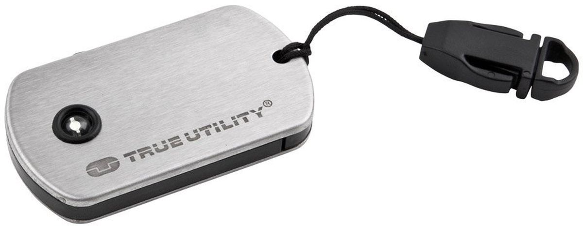 Брелок с фонариком True Utility TagLiteТU233 Брелок с фонариком True Utility TagLiteТU233Плоский компактный фонарик с встроенным светодиодом. Благодаря новейшим технологиям производства светодиодов, этот фонарь дает очень яркий свет, максимально возможный при таком тонком корпусе. Красивый формованный корпус из нержавеющей стали. Размеры : 51 x 29 x 6 мм. Характеристики: быстроразъемный зажим для крепления на кольцо для ключей, сверх яркий светодиод белого света, резиновая кнопка – выключатель вкл./выкл.