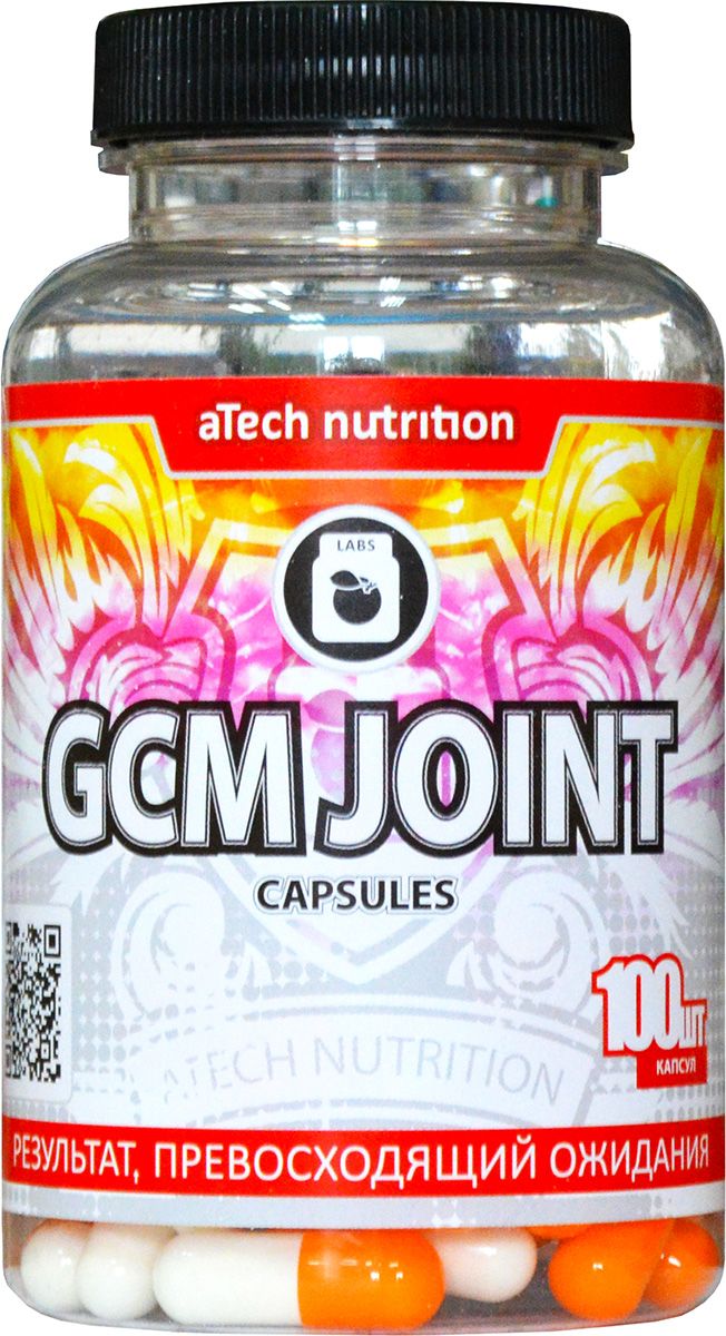 Пищевая добавка aTech Nutrition Glucosamine + Chondroitine + MCM, 100 капсул4630019671395 Пищевая добавка aTech Nutrition Glucosamine + Chondroitine + MCM, 100 капсул4630019671395GCM JOINT Caps это хондропротектор третьего поколения, выпускаемый в форме капсул компанией aTech nutrition. По составу капсульный и таблетированный хондропротекторы практически идентичны. Данный препарат разработан не только для атлетов, но и для людей, ведущих активный образ жизни. Разработанный продукт отлично подходит для предупреждения любых негативных преобразований в связках и суставах, в том числе, развитие и профилактика остеоартрита. GCM JOINT Caps от aTech nutrition содержит все необходимые для этого элементы: – хондроитин сульфат – осуществляет питание и ускоренную регенерацию хрящевой ткани, обеспечивает скольжение суставных поверхностей, устраняет боли в суставах; – глюкозамин сульфат – укрепляет соединительную ткань, делая ее более прочной и устойчивой к растяжению, укрепляет связки, сухожилия, кости, укрепляет иммунную систему организма; – метилсульфонилметан (MSM) – устраняет болевые ощущения и подавляет воспалительные процессы; – кальций – входит в состав костей и...
