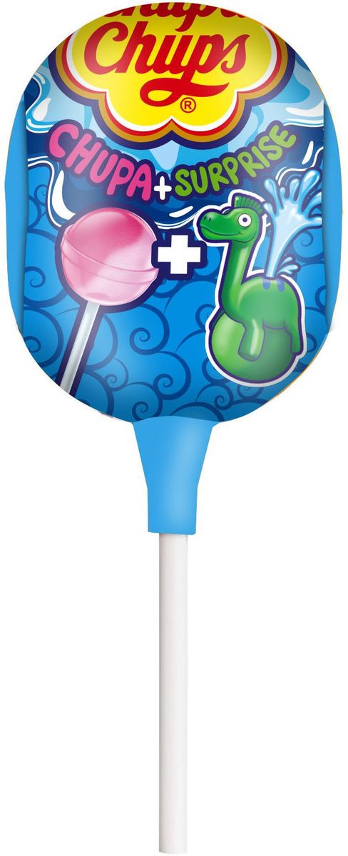 Chupa Chups карамель+Сюрприз Водозаврики, 12 г8402541 Chupa Chups карамель+Сюрприз Водозаврики, 12 г8402541Кaрамель Чупа Чупс со вкусом клубники и игрушка-прилипучка из серии Водозаврики.