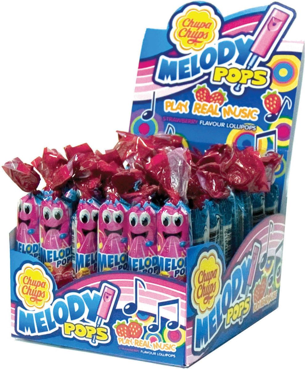 Chupa Chups карамель Melody Pops, 48 шт по 15 г8251971 Chupa Chups карамель Melody Pops, 48 шт по 15 г8251971Фруктовая карамель и одновременно настоящая свистулька, на которой можно играть разные мелодии.