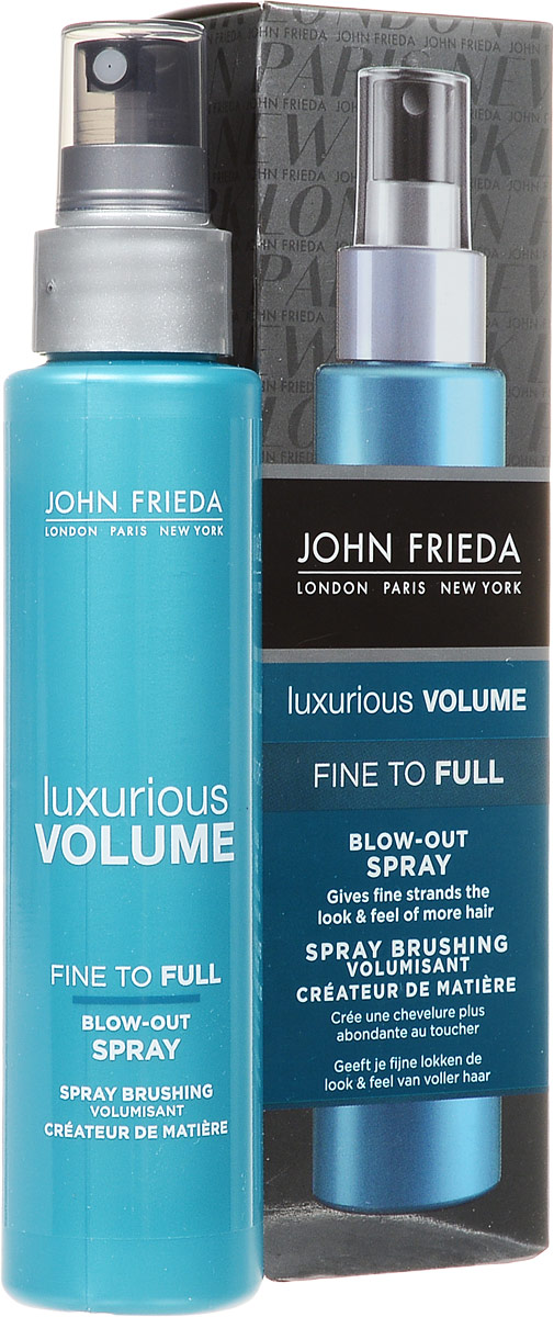John Frieda Cпрей Объем для укладки и роскошного объема волос, c термозащитным действием, 100 млjf413440 John Frieda Cпрей Объем для укладки и роскошного объема волос, c термозащитным действием, 100 млjf413440Придает волосам заметный объем и ощущение густоты волос. Придает волосам заметный объем, создавая ощущение густоты. Спрей Luxurious Volume создает естественный объем салонного уровня и утолщает структуру тонких волоса от корней до самых кончиков. Применение: Нанесите спрей на подсушенные полотенцем волосы, убедившись, что он распределился по всей поверхности волос. Используйте больше или меньше средства в зависимости от длины и густоты волос, с помощью расчески равномерно распределите средство от корней до кончиков волос. Уложите волосы феном до полного высыхания. Для дополнительного объема нанесите немного спрея на почти сухие волосы и закончите укладку круглой щеткой и феном. Характеристики: Объем: 100 мл. Артикул: 1870901. Производитель: Великобритания. Товар сертифицирован.