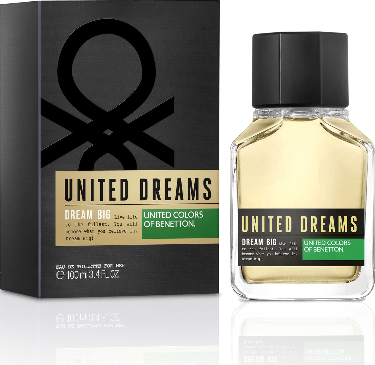 Benetton Dream Big men Туалетная вода 100 мл65111636 Benetton Dream Big men Туалетная вода 100 мл65111636Энергия революции мечтателей, начавшаяся с коллекции UNITED DREAMS, достигает своей кульминации с появлением аромата DREAM BIG, ставшего женственной, чувственной и яркой коммуникацией от бренда в сопровождении вдохновляющего пожелания «СЧАСТЛИВЫХ НОВЫХ МЕЧТАНИЙ». Оптимистичное и позитивное послание от бренда UNITED COLORS OF BENETTON для всех мечтателей, верящих в то, что мечты могут изменить мир. Верхняя нота: Бергамот, Лимон, кардамон, Корица, Средняя нота: Кипарис, Лаванда, Флердоранж, Шлейф: Лаванда и Лабданум создают дерзкий и провоцирующий нюанс Нанести на кожу, избегая попадания в глаза.