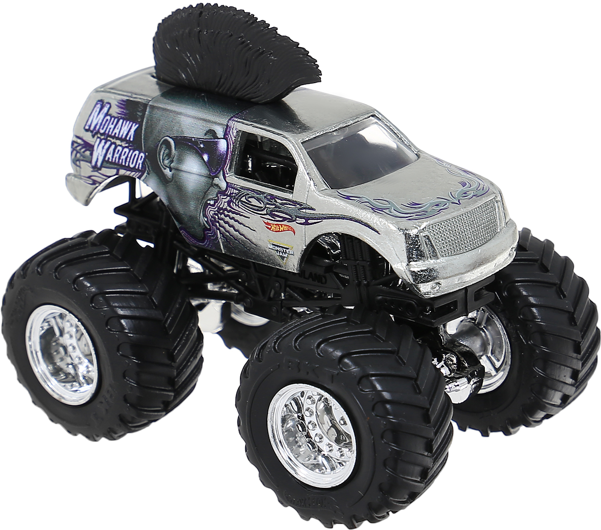 Hot Wheels Monster Jam Машинка Mohawk WarriorBHP37_DWN08 Hot Wheels Monster Jam Машинка Mohawk WarriorBHP37_DWN08Машинка Hot Wheels Monster Jam. Mohawk Warrior - знаменитая модель легендарного автомобиля с большими колесами. Литой корпус, сверкающая кабина, хромированные диски и неповторимый тюнинг - то, что выделяет эту модель среди других. Ваш ребенок будет в восторге от такого подарка!