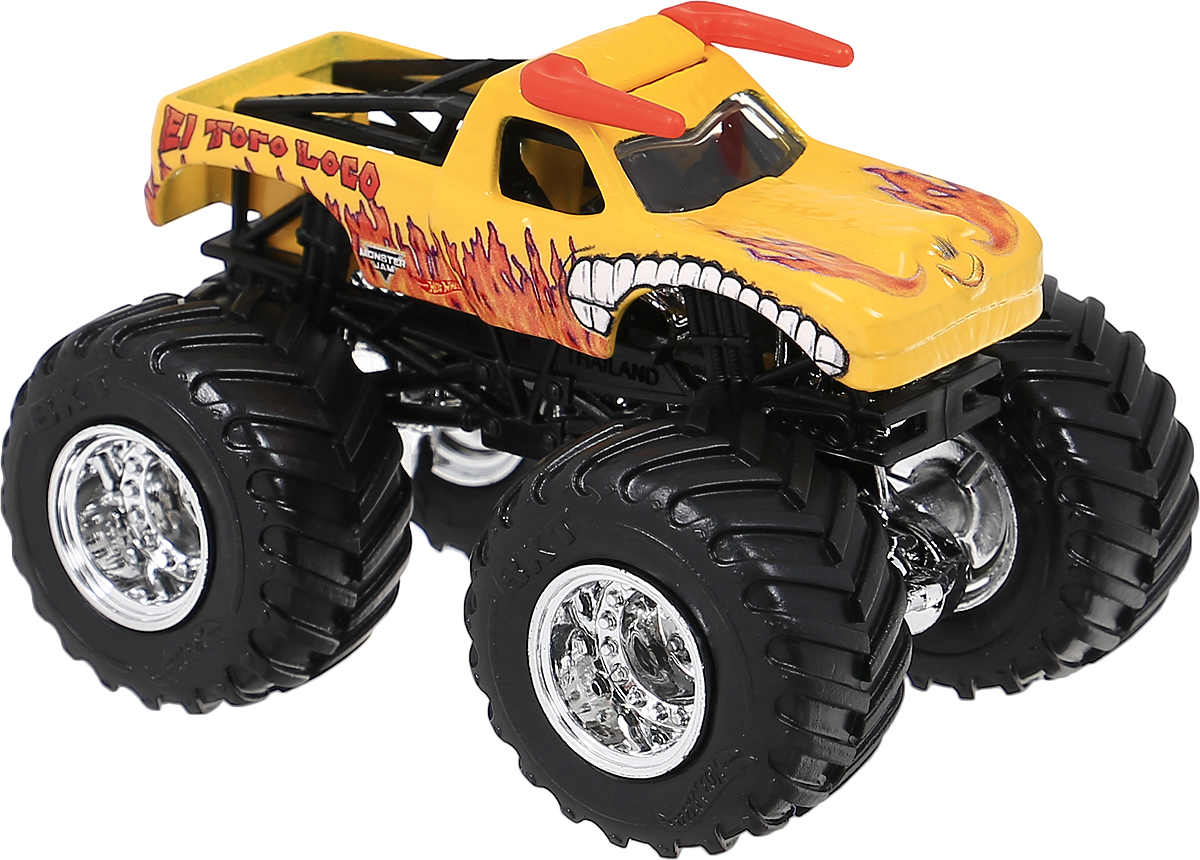 Hot Wheels Monster Jam Машинка El Toro Loco цвет желтыйBHP37_DRR85 Hot Wheels Monster Jam Машинка El Toro Loco цвет желтыйBHP37_DRR85Машинка Hot Wheels Monster Jam. El Toro Loco - знаменитая модель легендарного автомобиля с большими колесами. Литой корпус, сверкающая кабина, хромированные диски и неповторимый тюнинг - то, что выделяет эту модель среди других. Ваш ребенок будет в восторге от такого подарка!