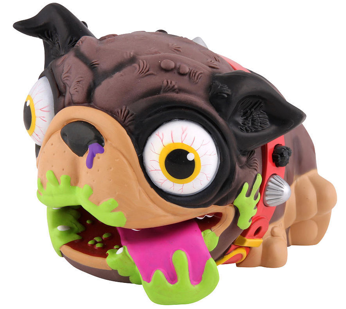The Ugglys Электронная игрушка Мопс цвет ошейника красный19400_красный ошейник The Ugglys Электронная игрушка Мопс цвет ошейника красный19400_красный ошейникИнтерактивная игрушка The Ugglys Мопс - ваш невоспитанный лучший друг! Совершенно неординарная и оригинальная игрушка никого не оставит равнодушным. Надо признать, что этот в какой-то мере аморальный щенок не каждому придется по вкусу. Но при этом он на 100% рассмешит любого, даже самого угрюмого человека, своими выходками! Этот неряшливый песик представляет из себя игрушку-перчатку. Он может рыгать и никогда не держит в себе газы (издает подобие звука), а специальный регулятор на ошейнике изменяет тональность издаваемых мопсом звуков. Широко откройте рот собаке и она издаст громкую отрыжку, длительность которой зависит от того, когда песик закроет рот. Если же игрушке закрыть рот - звук выпускаемых газов не заставит вас долго ждать! И это еще малая часть неожиданных приколов, которые вам может подарить этот мопс. Всего он издает около 30 различных смешных звуков! Яркий и необычный дизайн The Ugglys - это само воплощение неряшливости и неопрятности! Высунутый язык,...
