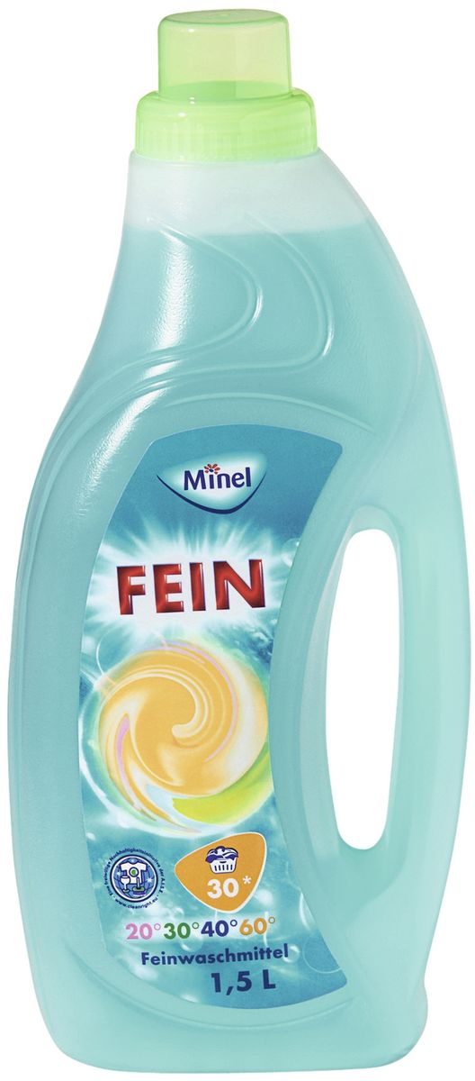 Гель для стирки деликатных тканей Minel Fein, 1,5 л805911 Гель для стирки деликатных тканей Minel Fein, 1,5 л805911Мягкое моющее средство Minel Fein очищает загрязнения с цветного и тонкого белья из хлопка,смешанных тканей, льняных и синтетических волокон в диапазоне температур от 20 °C до 60 °C. Цвета сохраняются и дольше остаются яркими. Специальная формула защиты волокон. 1,5 л,30 стирок.