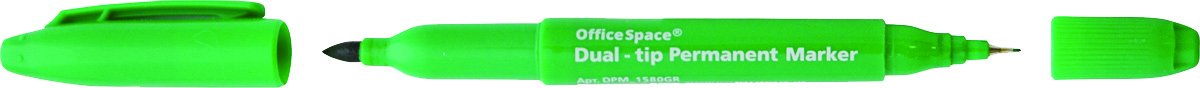 OfficeSpace Маркер перманентный двухсторонний цвет зеленыйDPM_1580GR OfficeSpace Маркер перманентный двухсторонний цвет зеленыйDPM_1580GRПерманентный двухсторонний маркер OfficeSpace предназначен для письма на большинстве поверхностей: бумаге, коже, пластмассе, металле, резине, ткани. Маркер имеет пулевидный наконечник.