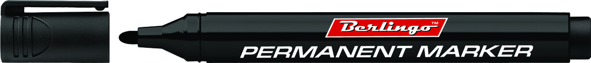 Berlingo Маркер перманентный цвет черный BMc_15201BMc_15201 Berlingo Маркер перманентный цвет черный BMc_15201BMc_15201Перманентный маркер Berlingo предназначен для письма на любой поверхности. Заправлен водостойкими чернилами на спиртовой основе, которые после нанесения быстро высыхают и не стираются. Толщина линии - 3 мм.