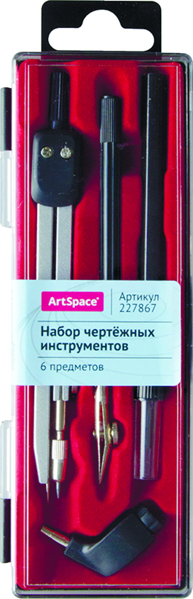 ArtSpace Готовальня 6 предметов227867 ArtSpace Готовальня 6 предметов227867Готовальня ArtSpace в пластиковом пенале. Набор состоит из 6 предметов: циркуль, насадка с универсальным держателем, держатель рейсфедерной вставки, рейсфедерная вставка, карандаш и запасной грифель. Длина циркуля - 135 мм. Товар предназначен для чертежно-графических работ.