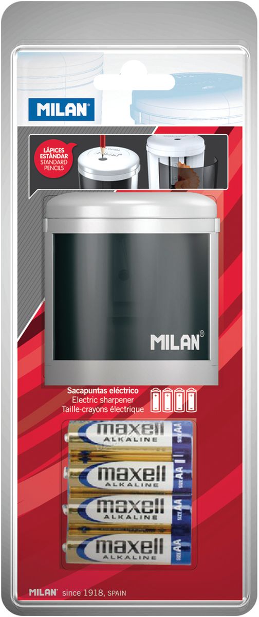 Milan Точилка электрическая Power SharpBWM10149 Milan Точилка электрическая Power SharpBWM10149Электрическая точилка Milan Power Sharp отличается лаконичным стилем и сделана по новейшим технологиям с учетом последних тенденций в области дизайна в экспериментальной лаборатории MILAN. Конструкция лезвия точилки абсолютно безопасна, в создании точилок использованы только качественные материалы. Модель Powersharp идеальна для школы и офиса. Модель работает на батарейке 1,5 V. Страна-производитель: Испания.