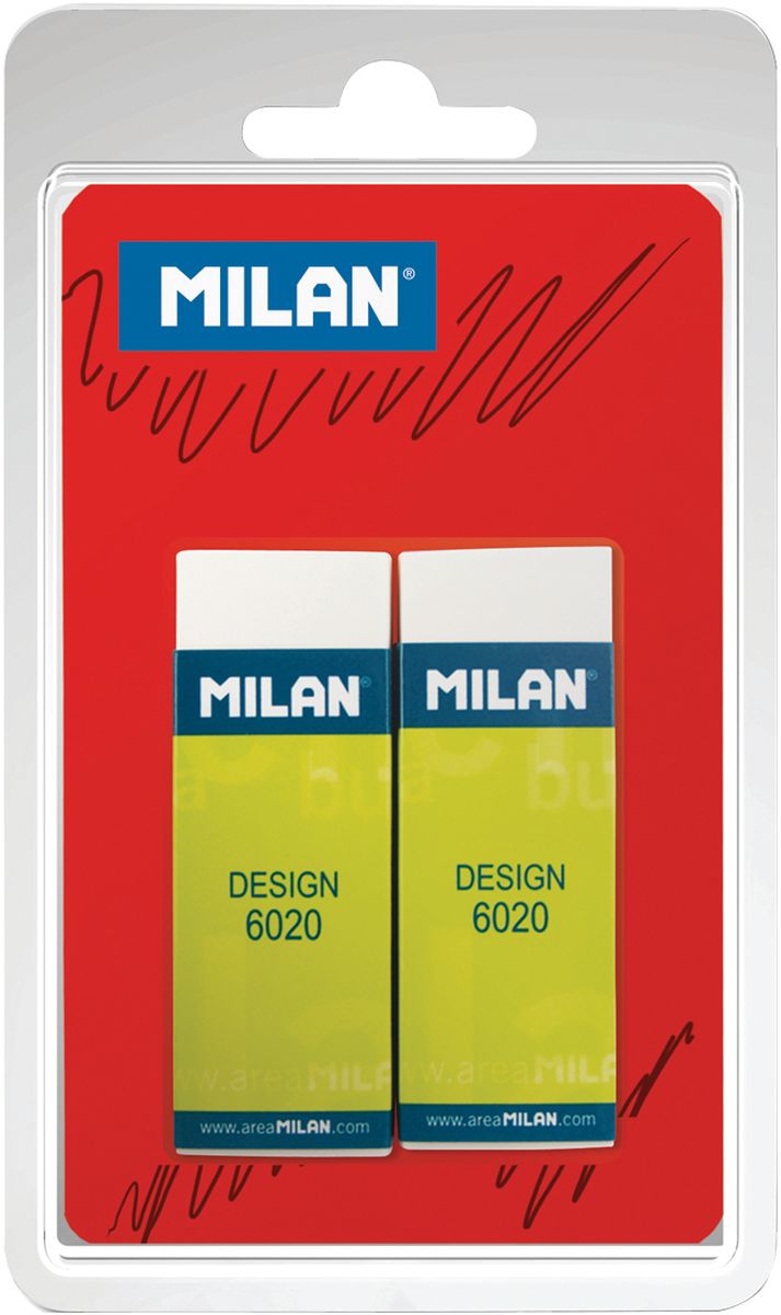 Milan Набор ластиков Design 6020 2 штBPM9213 Milan Набор ластиков Design 6020 2 штBPM9213Набор ластиков Milan Design 6020 из 2-х штук. ПВХ ластик прямоугольной формы. Подходит для всех видов поверхностей.