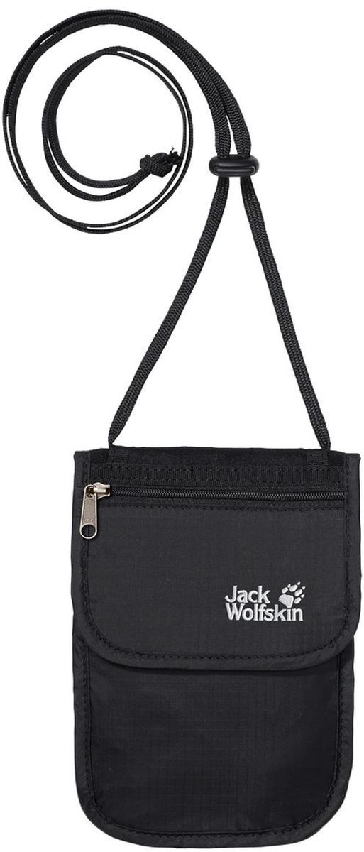 Сумка для документов Jack Wolfskin Passport Breast Pouch, цвет: черный, 18 х 12,5 л84210-600 Сумка для документов Jack Wolfskin Passport Breast Pouch, цвет: черный, 18 х 12,5 л84210-600Нагрудная сумка с тремя отделениями