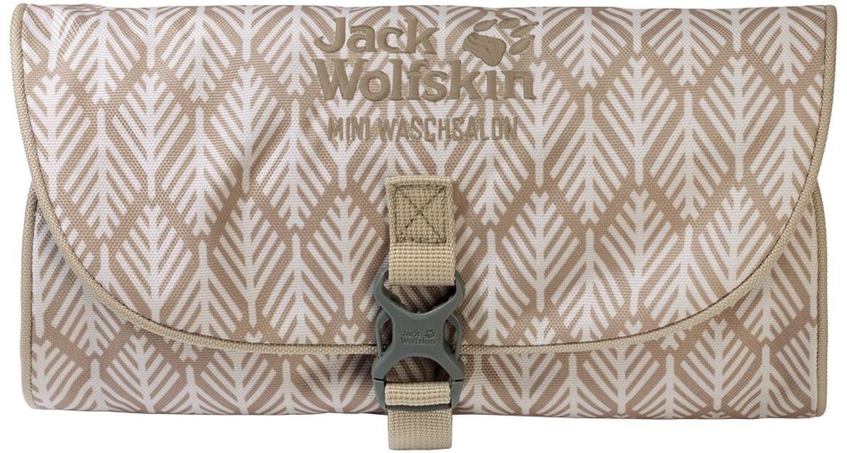 Нессесер Jack Wolfskin Mini Waschsalon, цвет: бежевый. 86150-793886150-7938 Нессесер Jack Wolfskin Mini Waschsalon, цвет: бежевый. 86150-793886150-7938Mini Waschsalon — компактный, но вместительный несессер, который, без сомнения, очень пригодится вам в поездке или походе. За вращающийся пластиковый крючок его можно повесить на любой держатель для полотенец или на дерево. Закрывается несессер на застежку-фастекс. Внутри есть отделение на застежке-молнии, большой карман из сетчатого материала на молнии и 4 продольных прорезных кармашка.
