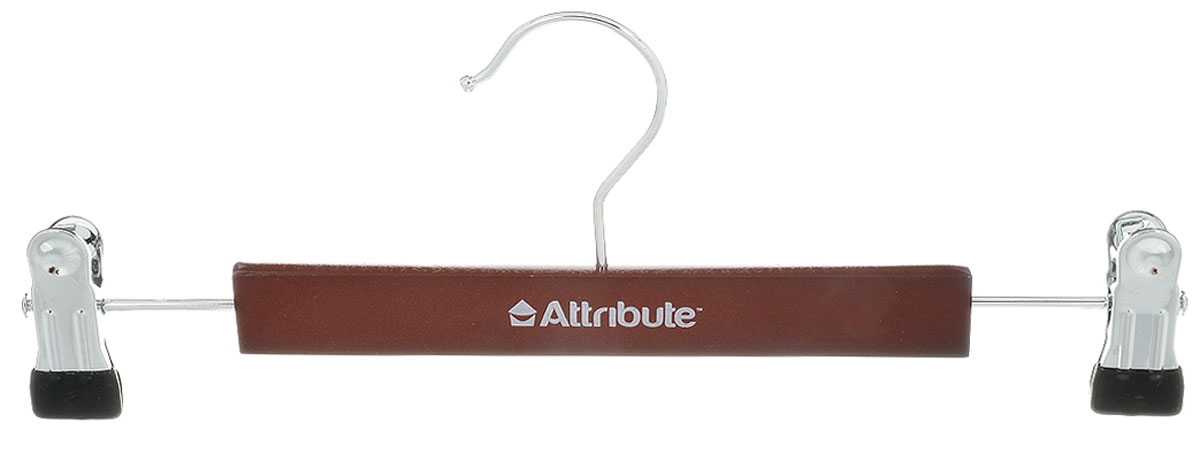 Вешалка для брюк Attribute Hanger Redwood, с клипсами, цвет: темно-коричневый, длина 30 смAHR261 Вешалка для брюк Attribute Hanger Redwood, с клипсами, цвет: темно-коричневый, длина 30 смAHR261Вешалка Attribute Hanger Classic изготовлена из металла и дерева, снабжена клипсами для брюк. Клипсы имеют специальные накладки из ПВХ, чтобы не повредить ткань. Вешалка - это незаменимая вещь для того, чтобы ваша одежда всегда оставалась в хорошем состоянии. Длина вешалки: 30 см.