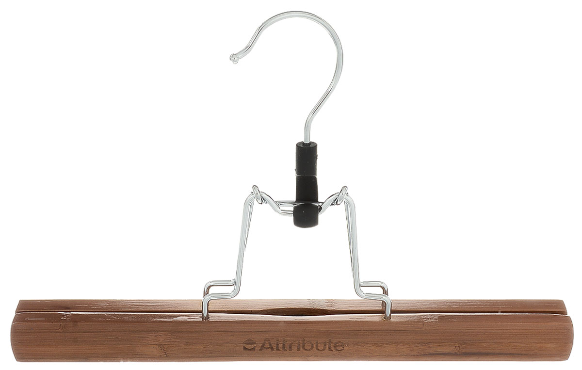 Вешалка для брюк Attribute Hanger Bamboo, цвет: коричневый, длина 25 смAHB261 Вешалка для брюк Attribute Hanger Bamboo, цвет: коричневый, длина 25 смAHB261Вешалка Attribute Hanger Bamboo изготовлена из бамбука и качественной стали, выполнена в виде зажима. Зажим оснащен текстильной накладкой, чтобы не повредить ткань. Вешалка - это незаменимая вещь для того, чтобы ваша одежда всегда оставалась в хорошем состоянии. Длина вешалки: 25 см.