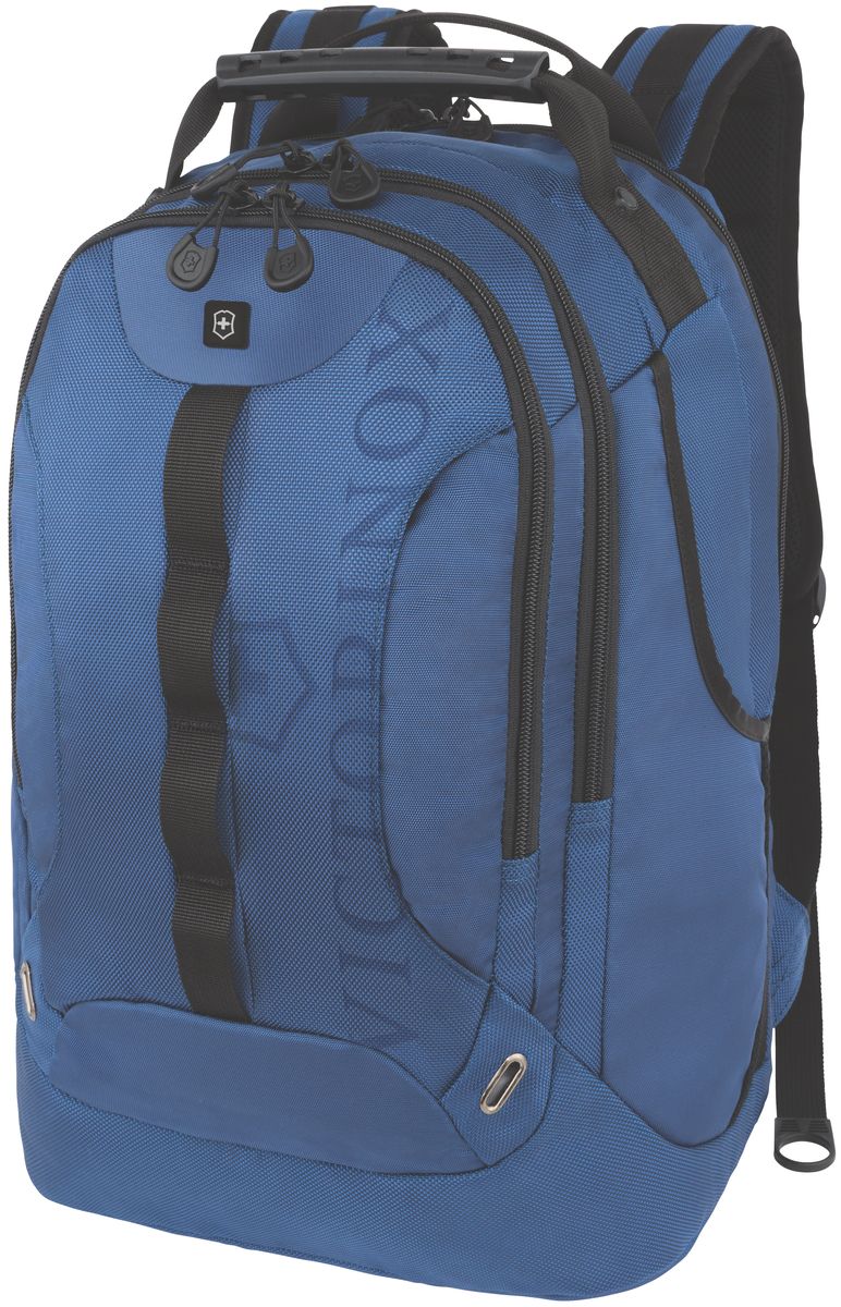 Рюкзак городской Victorinox VX Sport Trooper, цвет: голубой, 28 л + ПОДАРОК: нож-брелок Escort31105309 Рюкзак городской Victorinox VX Sport Trooper, цвет: голубой, 28 л + ПОДАРОК: нож-брелок Escort31105309Коллекция VX Sport сочетает в себе культовый дизайн и прочную конструкцию.Основанные на многогранной функциональности,которая присуща оригинальному швейцарскому армейскому ножу,рюкзаки этой коллекции обеспечивают защиту современным технологическим устройствам и многофункциональную организацию вещей таким образом,что вы будете готовы к любой ситуации. VICTORINOX арт. 31105309 РЮКЗАК КЛАССА «ЛЮКС» ДЛЯ НОУТБУКА ДИАГОНАЛЬЮ 16 / 41 СМ С КАРМАНОМ ДЛЯ ПЛАНШЕТА / ЭЛЕКТРОННОЙ КНИГИ 34x27x48 см 1,25 кг 28 л ХАРАКТЕРИСТИКИ И СВОЙСТВА • Мягкое отделение для ноутбука диагональю 16 (41см) с гладкой, устойчивой к механическим повреждениям подкладкой • Мягкий карман для портативного электронного устройства диагональю 10 (25 см) с гладкой, устойчивой к механическим повреждениям подкладкой • Внешняя организационная секция включает в себя карман на молнии по всей длине, карман для хранения электроники, карман для хранения периферийных устройств, сетчатый карман для документов, удостоверяющих...