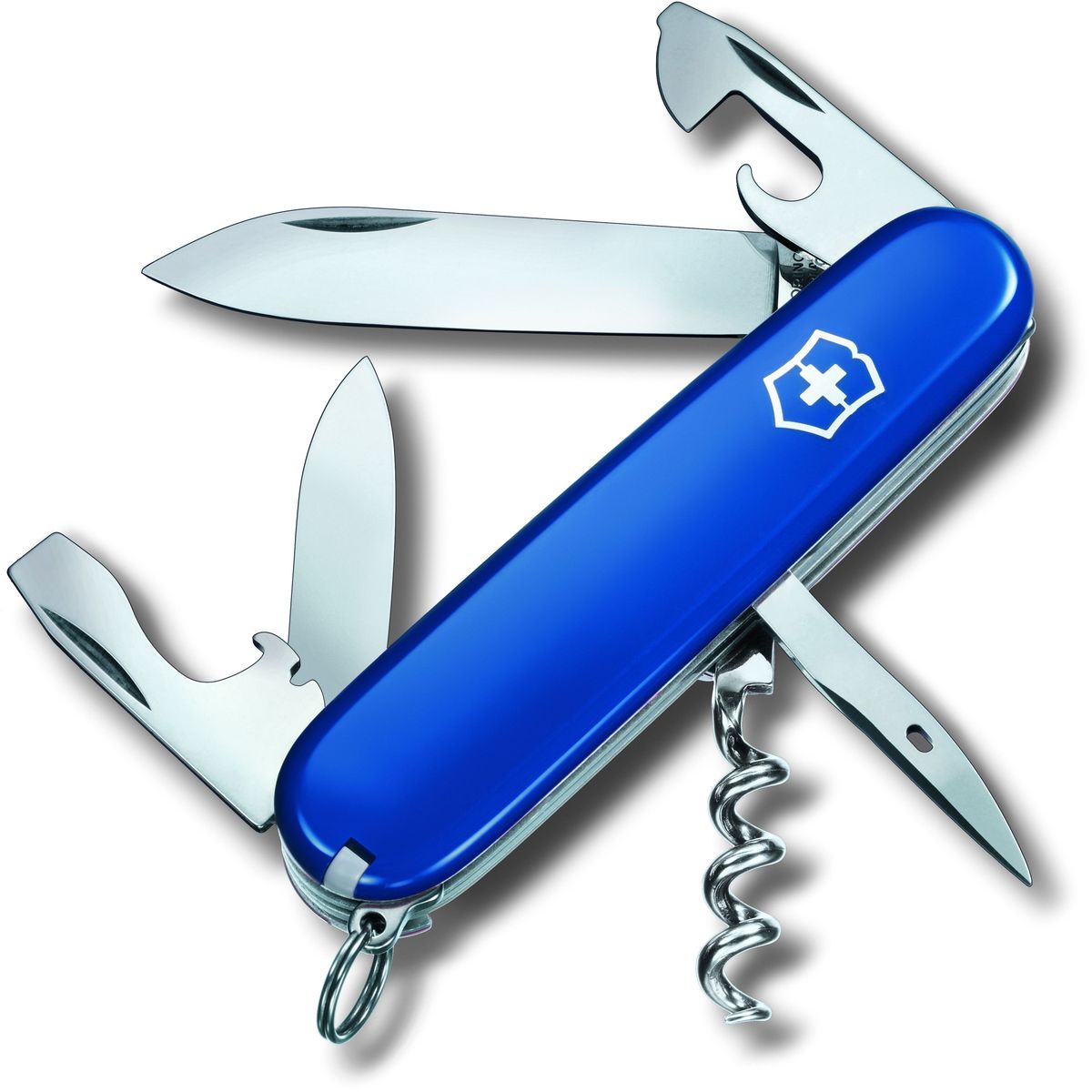 Нож перочинный Victorinox Spartan, 12 функций, цвет: синий, длина клинка 68 мм1.3603.2 Нож перочинный Victorinox Spartan, 12 функций, цвет: синий, длина клинка 68 мм1.3603.2Маленький красный карманный нож с эмблемой креста на щите на рукояти — самый узнаваемый символ компании Victorinox.В 1897 году основатель компани Карл Эльзенер разработал первый «Швейцарский армейский нож».Более 130 лет компания Victorinox разрабатывает продукты,которые не просто уникальны по дизайну и качеству,но и способны стать верными спутниками по жизни как для великих,так и для небольших приключений. VICTORINOX Арт. 1.3603.2 Швейцарский армейский нож SPARTAN имеет 12 функций: 1. Большое лезвие 2. Малое лезвие 3. Штопор 4. Консервный нож с: 5. – Малой отвёрткой 6. Открывалка для бутылок с: 7. – Отвёрткой 8. – Инструментом для снятия изоляции 9. Шило, кернер 10. Кольцо для ключей 11. Пинцет 12. Зубочистка Цвет рукояти:синий Рекомендуемые чехлы: 4.0480.1, 4.0480.3, 4.0520.1, 4.0520.3, 4.0520.31, 4.0543.3, 4.0736 Рекомендуемые аксессуары: Инструмент для заточки: 4.3311, 4.3323, 4.0567.32 Держатели на ремень: 4.1853, 4.1858, 4.1859, 4.1860 Цепочки длинные: 4.1813, 4.1814, 4.1815...