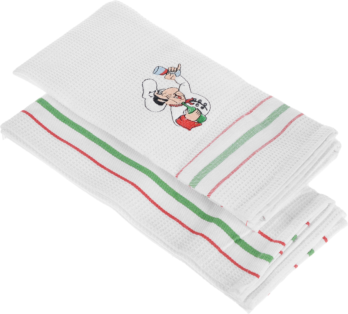 Набор кухонных полотенец Bon Appetit Italy. Towel, цвет: красный, 2 шт48980 Набор кухонных полотенец Bon Appetit Italy. Towel, цвет: красный, 2 шт48980Кухонные полотенца Bon Appetit Italy. Towel идеально дополнят интерьер вашей кухни и создадут атмосферу уюта и комфорта. Полотенца выполнены из натурального 100% хлопка, поэтому являются экологически чистыми. Качество материала гарантирует безопасность не только взрослых, но и самых маленьких членов семьи. Размер полотенца: 40 х 60 см. В комплекте: 2 полотенца.