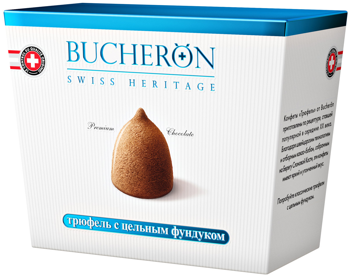 Bucheron конфеты Трюфель с цельным фундуком, 175 г Bucheron конфеты Трюфель с цельным фундуком, 175 г