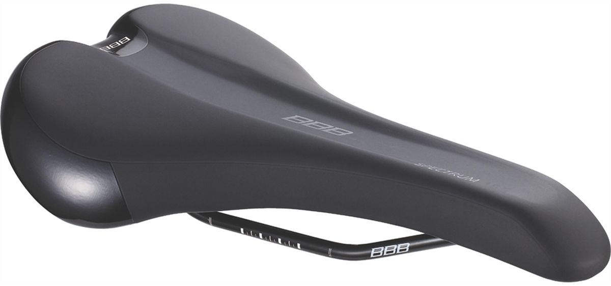 Седло велосипедное BBB Spectrum 165BSD-133 Седло велосипедное BBB Spectrum 165BSD-133Spectrum - универсальное седло с подкладкой увеличенной толщины. Анатомический вырез обеспечивает равномерное распределение давления для комфорта на шоссе и на трейлах. Шоссейное/MTB-седло для активного катания. Анатомический вырез для снятия напряжений в критических областях и оптимального распределения веса. Размер: 165 х 270 мм (Ш х Д). Также доступна версия 145 x 270 мм (BSD-131) и 155 x 270 mm (BSD-132). Подходит как для мужчин, так и для женщин. Вес: 350 грамм. Прочные рельсы со шкалой регулировки. Усиление стекловолокном. Лёгкая пена средней плотности для комфорта на шоссе и на трейлах. Прочное синтетическое покрытие. Водонепроницаемое. Цвет: черный.