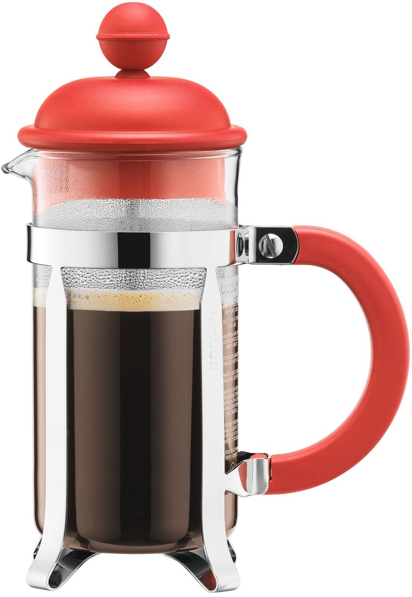 Кофейник с прессом Bodum "Caffettiera", цвет: красный, 350 мл. A1913-137-Y16 Кофейник с прессом Bodum "Caffettiera", цвет: красный, 350 мл. A1913-137-Y16