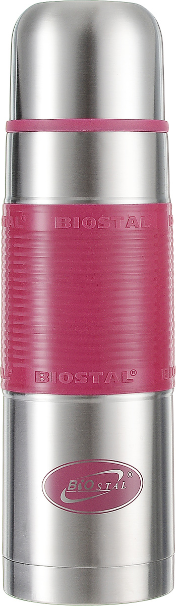 Термос Biostal, цвет: розовый, стальной, 0,75 лNB-750 P-R Термос Biostal, цвет: розовый, стальной, 0,75 лNB-750 P-RТермос Biostal прост в использовании и многофункционален. Он изготовлен из высококачественной нержавеющей стали. Термос предназначен для хранения горячих и холодных напитков. Изделие имеет удобную нескользящую силиконовую вставку. Удобная пробка с кнопкой позволяет наливать напитки, не отвинчивая пробку.