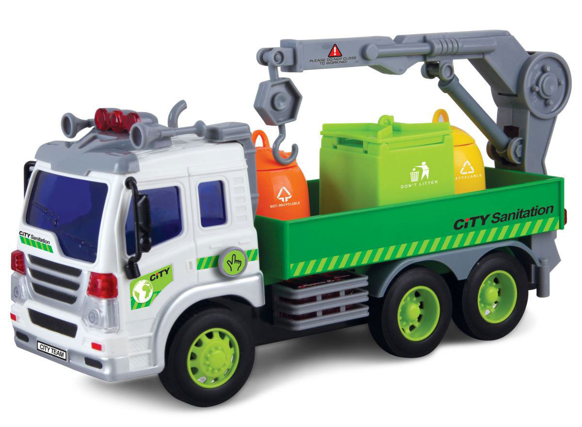 Dave Toy Погрузчик инерционный33017 Dave Toy Погрузчик инерционный33017Погрузчик Dave Toy представляет собой игрушечную копию настоящей спецтехники. Машина оснащена подвижным краном, с помощью которого можно загружать и разгружать вместительный кузов зеленого цвета. В комплект входят аксессуары, с которыми игра станет гораздо интереснее. Игрушка оснащена инерционным механизмом. Если откатить погрузчик назад и отпустить его, то он будет двигаться самостоятельно. Звуковые и световые эффекты понравятся каждому ребенку. Рекомендуется докупить 3 батарейки напряжением 1,5V типа АG13 (товар комплектуется демонстрационными).