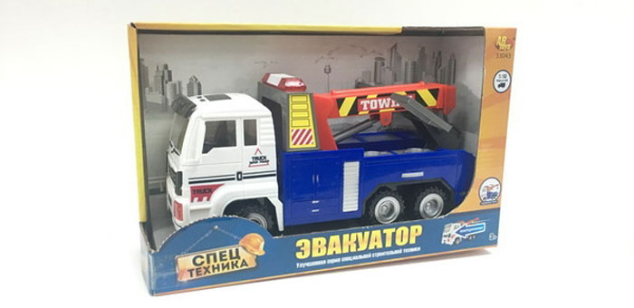 ABtoys Эвакуатор инерционный33043 ABtoys Эвакуатор инерционный33043Эвакуатор ABtoys - это довольно крупная машина из серии Спецтехника, в которую встроен инерционный механизм. Игрушечная модель создана по прототипу настоящей единицы спецтехники и представлена в масштабе 1:18, а также оснащена подвижными частями. Эвакуатор отлично подходит для гонок, как дома, так и на улице с друзьями.
